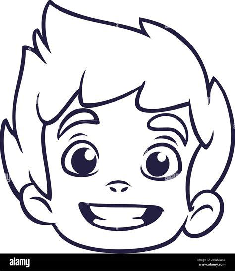 Feliz dibujo de cabeza de niño de dibujos animados: Dibujar Fácil, dibujos de Cabeza De Anime, como dibujar Cabeza De Anime paso a paso para colorear