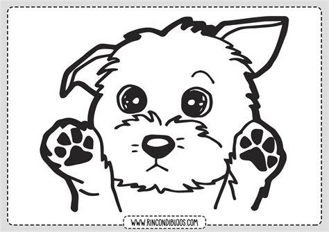Dibujo Cachorro Perro Colorear - Rincon Dibujos: Aprende a Dibujar Fácil, dibujos de Cachorros, como dibujar Cachorros para colorear