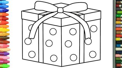 Cómo Dibujar y Colorear Caja de regalo de navidad: Dibujar y Colorear Fácil con este Paso a Paso, dibujos de Cajas De Regalo, como dibujar Cajas De Regalo para colorear