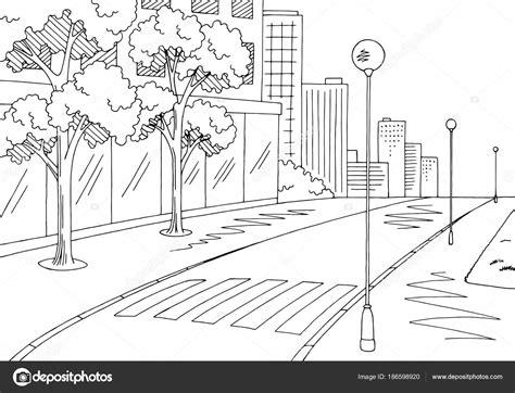 Dibujos: calles para colorear | Vector Ilustración Calle: Dibujar Fácil, dibujos de Calles Un Croquis, como dibujar Calles Un Croquis para colorear e imprimir