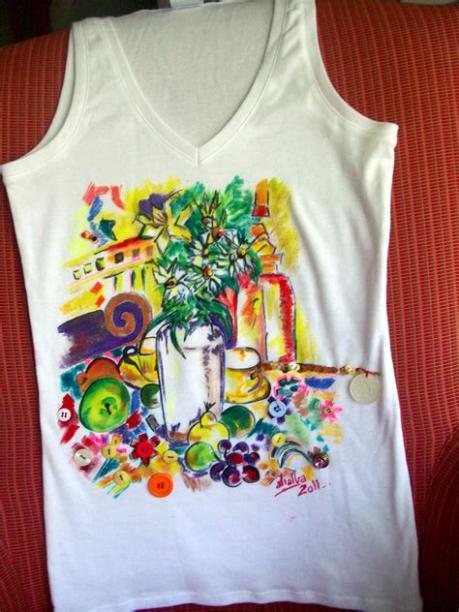 camisetas PINTADAS a mano: Pintando flores en mi camiseta: Aprende como Dibujar y Colorear Fácil, dibujos de Camisetas A Mano, como dibujar Camisetas A Mano para colorear