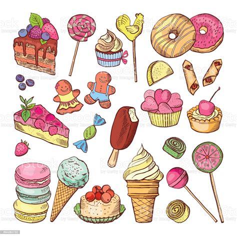 Ilustración de Postres De La Boda Cupcakes Dulces Y: Dibujar Fácil, dibujos de Capqueis, como dibujar Capqueis para colorear e imprimir