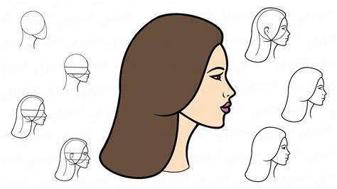 Cómo dibujar la cara de mujer en perfil paso a paso: Dibujar Fácil, dibujos de Cara De Lado, como dibujar Cara De Lado paso a paso para colorear