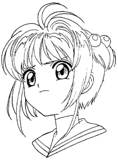 Imprime Los MEJORES Dibujos Anime para Colorear.: Dibujar y Colorear Fácil con este Paso a Paso, dibujos de Caras De Anime, como dibujar Caras De Anime para colorear