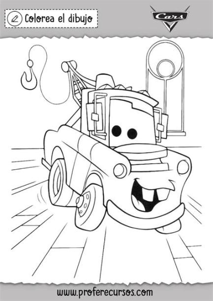 Dibujos de la película de Cars para niños y para colorear.: Aprender a Dibujar y Colorear Fácil, dibujos de Caras Disney, como dibujar Caras Disney para colorear e imprimir