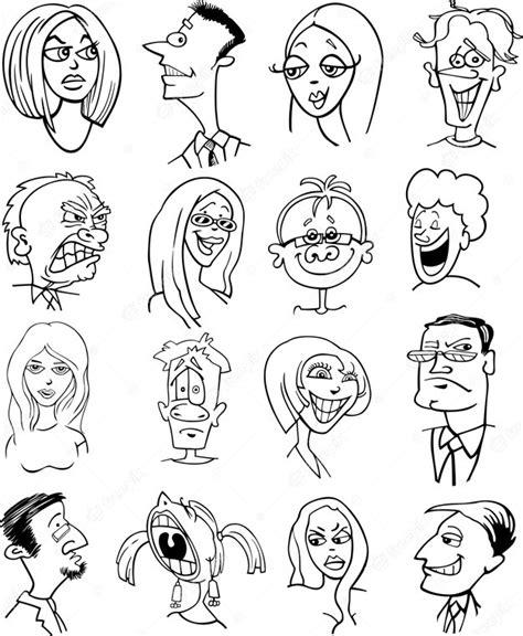 Personajes de dibujos animados personajes caras | Vector: Aprende como Dibujar Fácil, dibujos de Caras Estilo Comic, como dibujar Caras Estilo Comic paso a paso para colorear