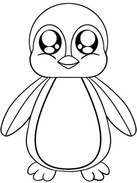 Pinguinos – dibujos infantiles para colorear. para: Dibujar y Colorear Fácil, dibujos de Caricaturas De Animales, como dibujar Caricaturas De Animales para colorear e imprimir