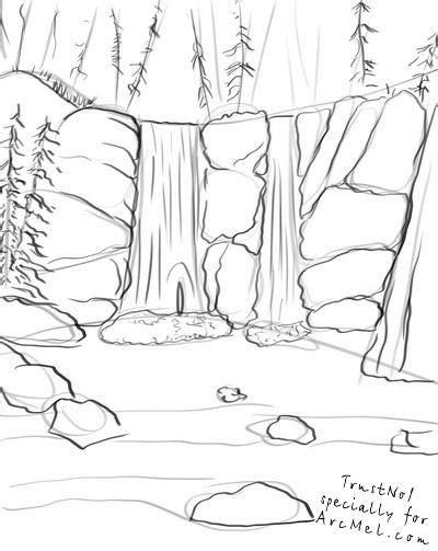 Dibujos De Cascadas De Agua Para Colorear: Aprende como Dibujar Fácil, dibujos de Cascadas De Agua, como dibujar Cascadas De Agua paso a paso para colorear