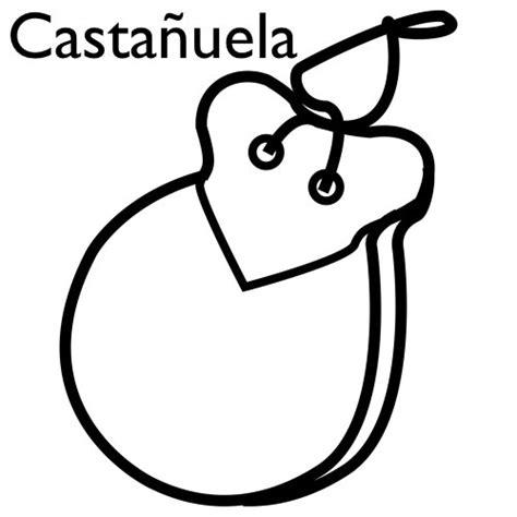COLOREAR DIBUJOS DE CASTAÑUELAS: Dibujar y Colorear Fácil con este Paso a Paso, dibujos de Castañuelas, como dibujar Castañuelas para colorear