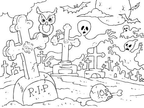 Cementerio fantasma para imprimir | ParaCOLOREAR.net: Aprende a Dibujar Fácil, dibujos de Cementerios, como dibujar Cementerios para colorear e imprimir