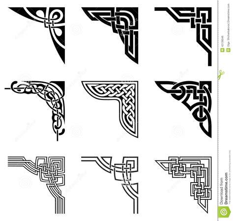 celtic-corners-set-ornamental-style-42139046.jpg (JPEG: Dibujar Fácil, dibujos de Cenefas Celtas, como dibujar Cenefas Celtas para colorear e imprimir
