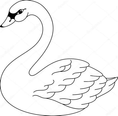 Página para colorear de cisne — Archivo Imágenes: Dibujar Fácil con este Paso a Paso, dibujos de Cisnes, como dibujar Cisnes para colorear