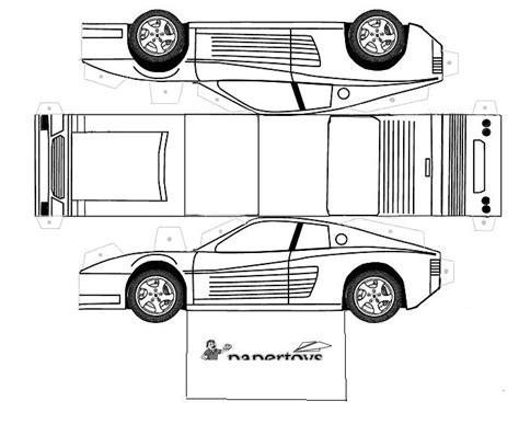 Recortables de coches nuevos | Ferrari Testarosa | Dibujos: Dibujar y Colorear Fácil con este Paso a Paso, dibujos de Coches 3D, como dibujar Coches 3D para colorear