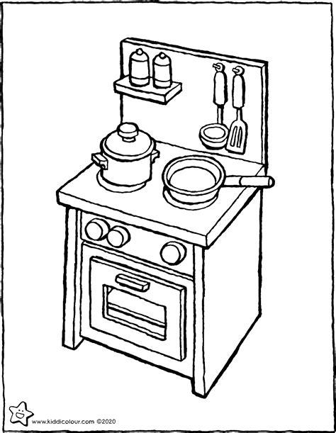 una cocina de juguete - kiddicolour: Dibujar Fácil con este Paso a Paso, dibujos de Cocinas Integrales, como dibujar Cocinas Integrales para colorear
