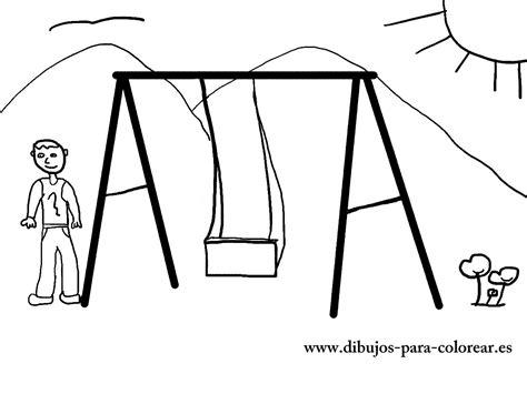 EL COLUMPIO DE LOS NIÑOS | Dibujos para colorear: Dibujar y Colorear Fácil, dibujos de Columpios, como dibujar Columpios paso a paso para colorear