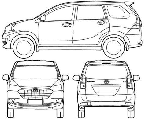 Sketsa Mobil Avanza: Dibujar Fácil, dibujos de Con Autocad 2016, como dibujar Con Autocad 2016 para colorear e imprimir