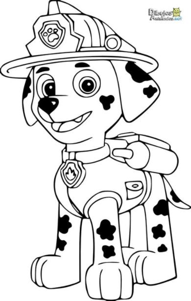 Dibujos para colorear Patrulla Canina - Dibujos Animados: Aprende como Dibujar Fácil con este Paso a Paso, dibujos de Con Plantillas, como dibujar Con Plantillas para colorear