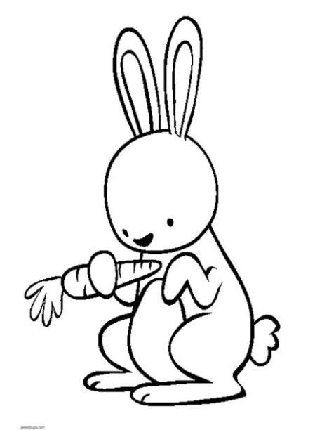 Dibujos de conejos para colorear: Dibujar Fácil, dibujos de Conejos Para Niños, como dibujar Conejos Para Niños paso a paso para colorear