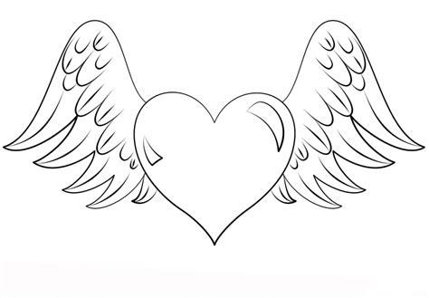 Dibujo para colorear corazones con alas en 2020 (con: Aprende a Dibujar y Colorear Fácil, dibujos de Corazon Con Alas, como dibujar Corazon Con Alas para colorear e imprimir