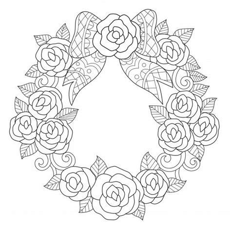Corona De Flores Dibujo Para Colorear: Dibujar Fácil con este Paso a Paso, dibujos de Coronas De Flores, como dibujar Coronas De Flores para colorear