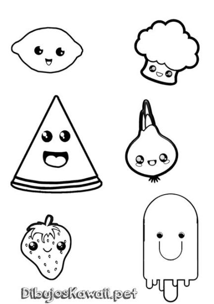 DIBUJOS KAWAII para COLOREAR e imprimir - ¡BONITOS!: Aprende a Dibujar y Colorear Fácil, dibujos de Cosas Sencillas, como dibujar Cosas Sencillas para colorear