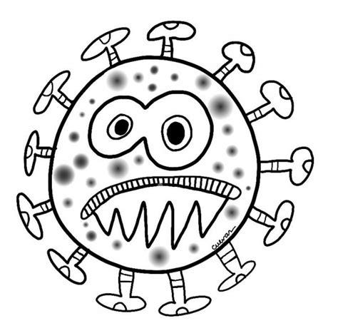 Dibujos de Coronavirus para colorear. descargar e imprimir: Dibujar Fácil, dibujos de Covid, como dibujar Covid para colorear e imprimir