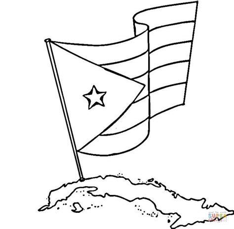 Dibujo de Bandera de Cuba para colorear | Dibujos para: Aprender a Dibujar Fácil con este Paso a Paso, dibujos de Cuba, como dibujar Cuba paso a paso para colorear