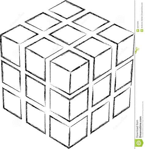 Cube Sketch Royalty Free Stock Photo - Image: 32310265: Dibujar Fácil, dibujos de Cubos En Perspectiva, como dibujar Cubos En Perspectiva para colorear e imprimir