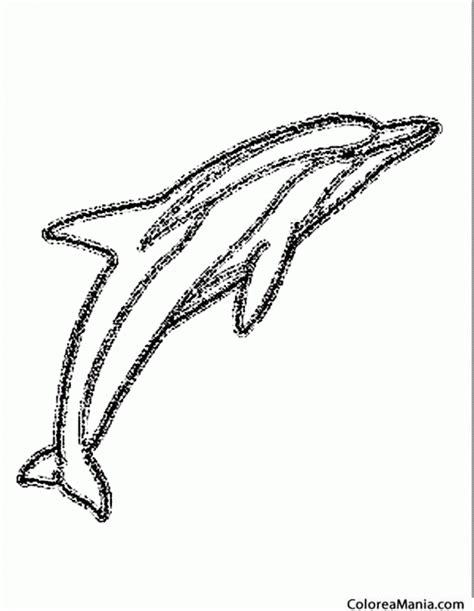 Colorear Delfín difuminado (Animales Marinos). dibujo: Dibujar Fácil, dibujos de Difuminado, como dibujar Difuminado para colorear e imprimir