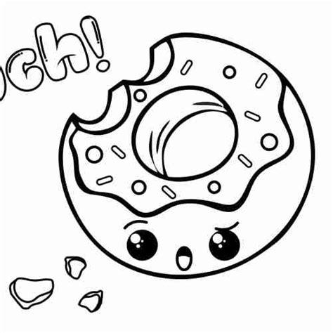 Dibujos de Donut ouch para colorear 🌈 Colorealo.net 🍄: Dibujar y Colorear Fácil, dibujos de Donut Kawaii, como dibujar Donut Kawaii para colorear
