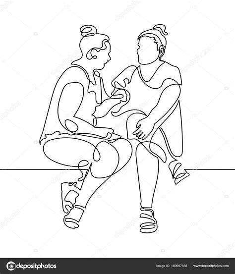 Imágenes: dos mujeres hablando para colorear | continua: Aprende a Dibujar y Colorear Fácil, dibujos de Dos Personas Sentadas, como dibujar Dos Personas Sentadas paso a paso para colorear