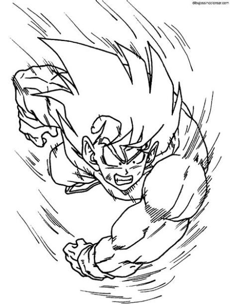 Dibujos Sin Colorear: Dibujos de Goku (Dragonball Z) para: Aprender a Dibujar Fácil, dibujos de Dragon Ball Z A Goku, como dibujar Dragon Ball Z A Goku paso a paso para colorear