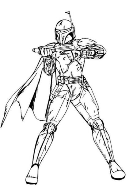 Kids-n-Fun | Ausmalbild Star Wars The force awakens Boba: Dibujar Fácil con este Paso a Paso, dibujos de Droide Comando, como dibujar Droide Comando para colorear