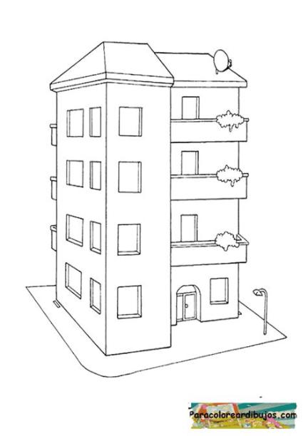 Figuras para colorear de edificios - Imagui: Dibujar y Colorear Fácil, dibujos de Edificios Para Niños, como dibujar Edificios Para Niños para colorear