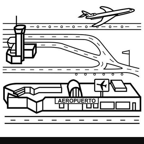 Pinto Dibujos: Aeropuerto para colorear: Aprender a Dibujar Fácil con este Paso a Paso, dibujos de El Aeropuerto, como dibujar El Aeropuerto para colorear