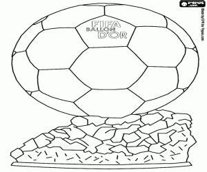 Juegos de Futbol para colorear. imprimir y pintar: Aprende como Dibujar y Colorear Fácil, dibujos de El Balon De Oro, como dibujar El Balon De Oro para colorear e imprimir