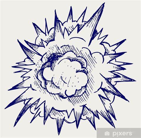 Vinilo Pixerstick Nube después de la explosión. estilo: Aprende como Dibujar Fácil, dibujos de El Big Bang, como dibujar El Big Bang para colorear e imprimir