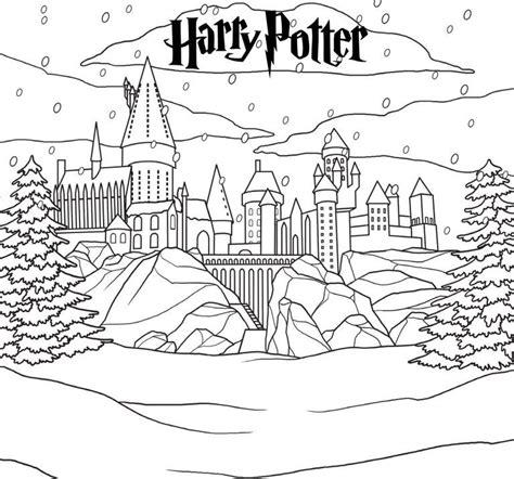 harry potter hogwarts castle in winter coloring page: Aprender como Dibujar Fácil con este Paso a Paso, dibujos de El Castillo De Hogwarts, como dibujar El Castillo De Hogwarts para colorear
