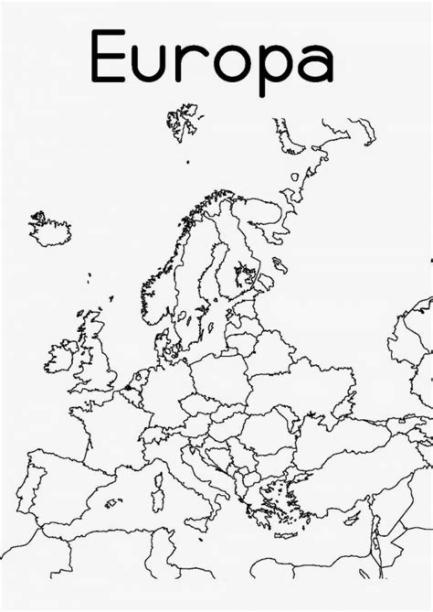 Dibujos de Mapas de Europa y paises para colorear: Dibujar y Colorear Fácil con este Paso a Paso, dibujos de El Continente Europeo, como dibujar El Continente Europeo paso a paso para colorear
