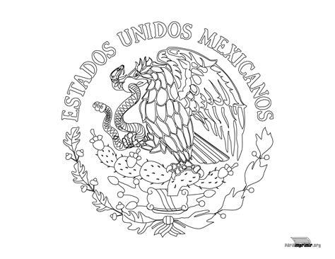 Escudo Nacional de México para colorear para imprimir en: Aprende como Dibujar Fácil, dibujos de El Escudo De Mexico, como dibujar El Escudo De Mexico para colorear e imprimir