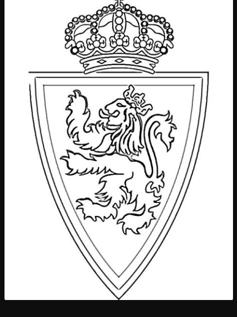 Emblema del Real Zaragoza | Dibujos para colorear: Aprende como Dibujar y Colorear Fácil, dibujos de El Escudo Del Real Zaragoza, como dibujar El Escudo Del Real Zaragoza para colorear e imprimir
