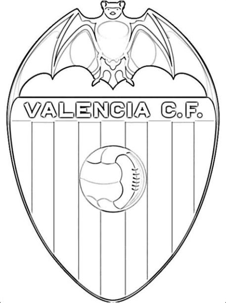 Logo del Valencia Club de Fútbol | Dibujos para colorear: Dibujar y Colorear Fácil, dibujos de El Escudo Del Valencia, como dibujar El Escudo Del Valencia paso a paso para colorear