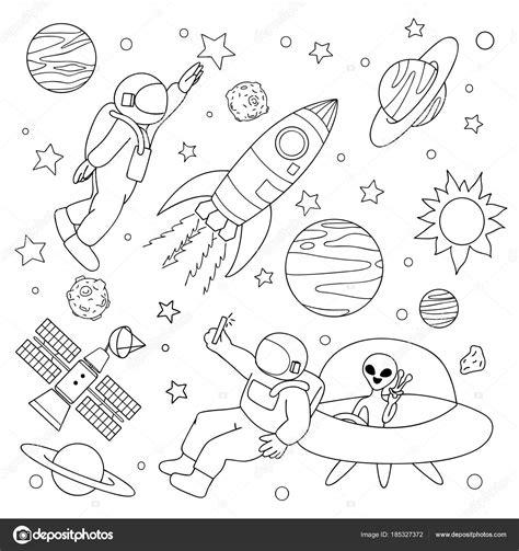 Imágenes: astronautas en el espacio para colorear: Aprender a Dibujar Fácil con este Paso a Paso, dibujos de El Espacio, como dibujar El Espacio para colorear e imprimir
