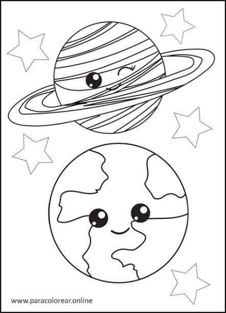Dibujos del Espacio Exterior para Colorear Imprimir y: Aprende como Dibujar y Colorear Fácil con este Paso a Paso, dibujos de El Espacio, como dibujar El Espacio para colorear