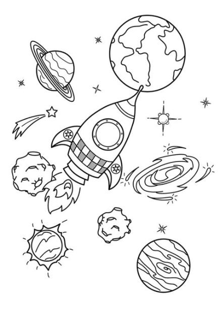 Dibujos para colorear de Espacio. Puedes imprimir gratis: Aprender a Dibujar y Colorear Fácil con este Paso a Paso, dibujos de El Espacio Para Niños, como dibujar El Espacio Para Niños para colorear