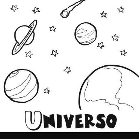 Imprimir: Dibujos para colorear del Universo y los Planetas: Dibujar Fácil, dibujos de El Firmamento, como dibujar El Firmamento para colorear