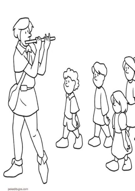 Dibujos de El flautista de Hamelin para colorear: Aprender como Dibujar y Colorear Fácil con este Paso a Paso, dibujos de El Flautista De Hamelin, como dibujar El Flautista De Hamelin para colorear