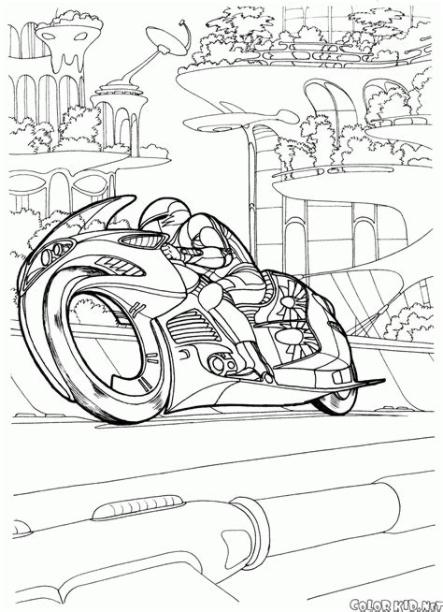 Dibujo para colorear - Vehículos futuristas: Aprender a Dibujar Fácil, dibujos de El Futuro, como dibujar El Futuro para colorear e imprimir