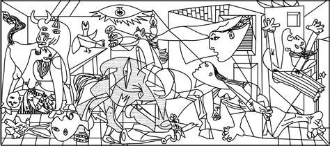 los tres monos: Día de la Paz: mural del Guernica de Picasso: Aprender como Dibujar y Colorear Fácil, dibujos de El Guernica, como dibujar El Guernica paso a paso para colorear