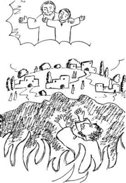Domingo 26 Tiempo Ordinario C - Lázaro y el rico epulón: Dibujar y Colorear Fácil, dibujos de El Infierno, como dibujar El Infierno para colorear